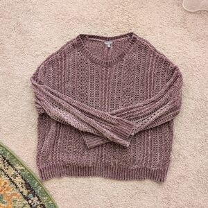 Charlotte Russe Cozy Knit Women's Sweater in Mauve Size M